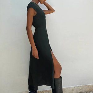 Babaton Dark Green Midi Dress